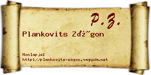 Plankovits Zágon névjegykártya